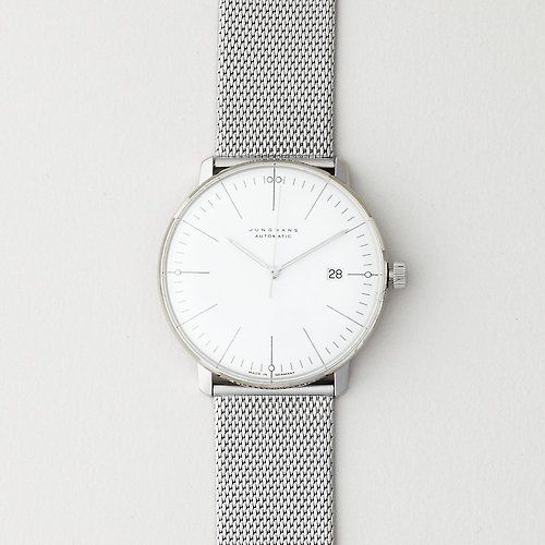 A brushed silver watch to add to the collection. 