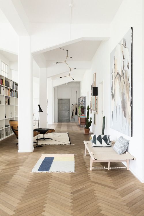 ...and herringbone floors .