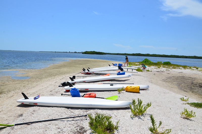Campers prepare for their overnight adventure on Picnic Island.
