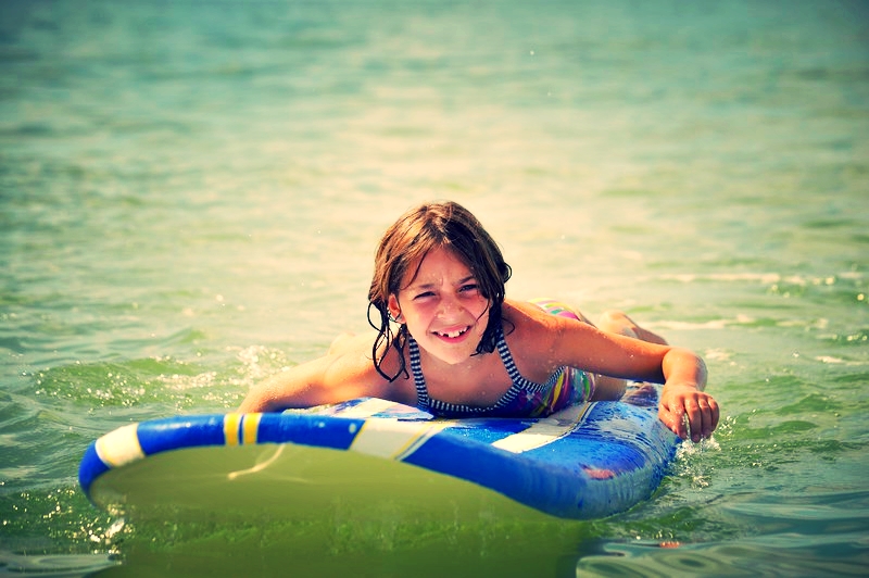 The Friday morning surfboard paddling race is always something to look forward to. 