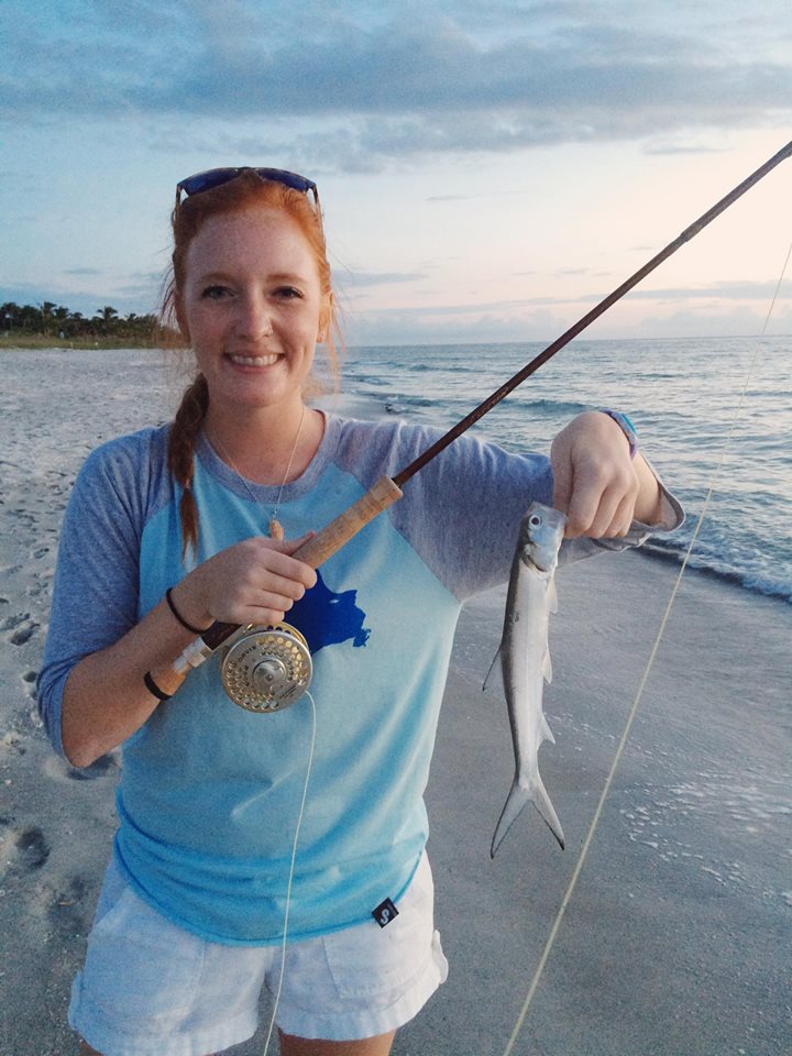 A ladyfish caught on a fly that Brooke tied herself. 