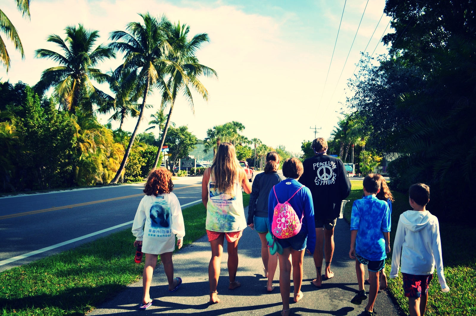 Campers walk to the beach during Sanibel Sea School's annual "Give Your Troubles to the Sea" ceremony. 