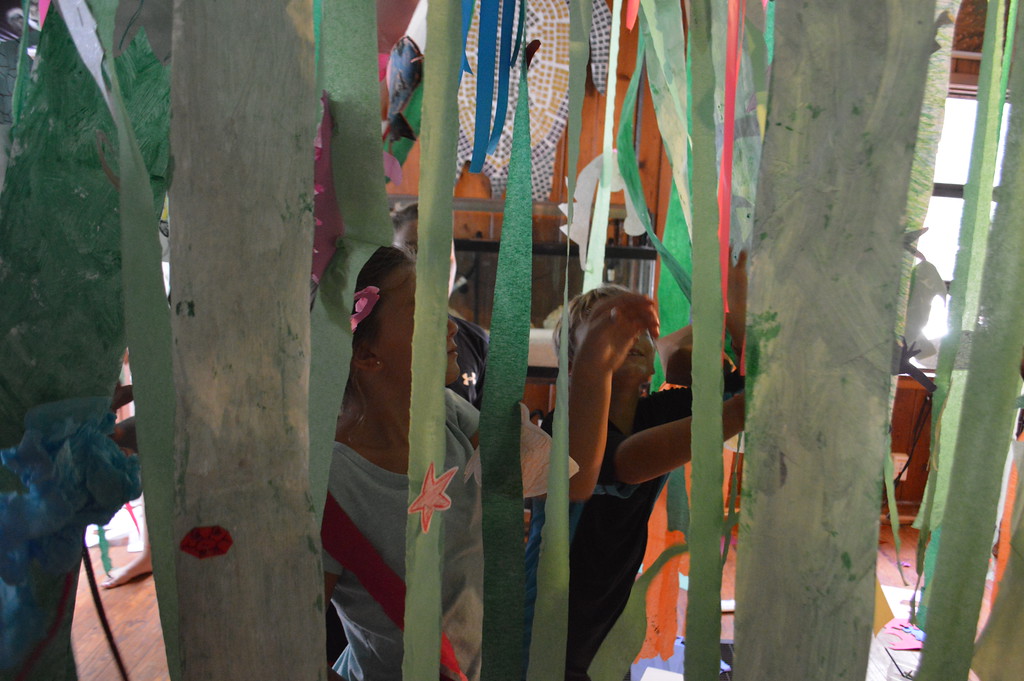 Campers at Sanibel Sea School created their own seagrass garden in the Richard C. Kennedy Building. 