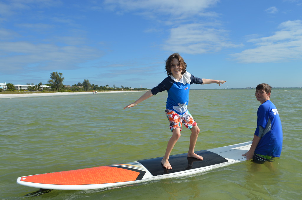 Campers practiced their surfing skills during Polynesian Ocean Traditions Week. 