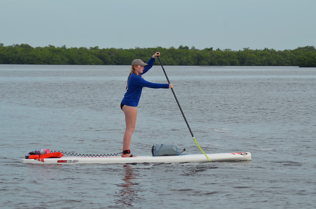 Addy Rundqwist paddles on San Carlos Bay. 