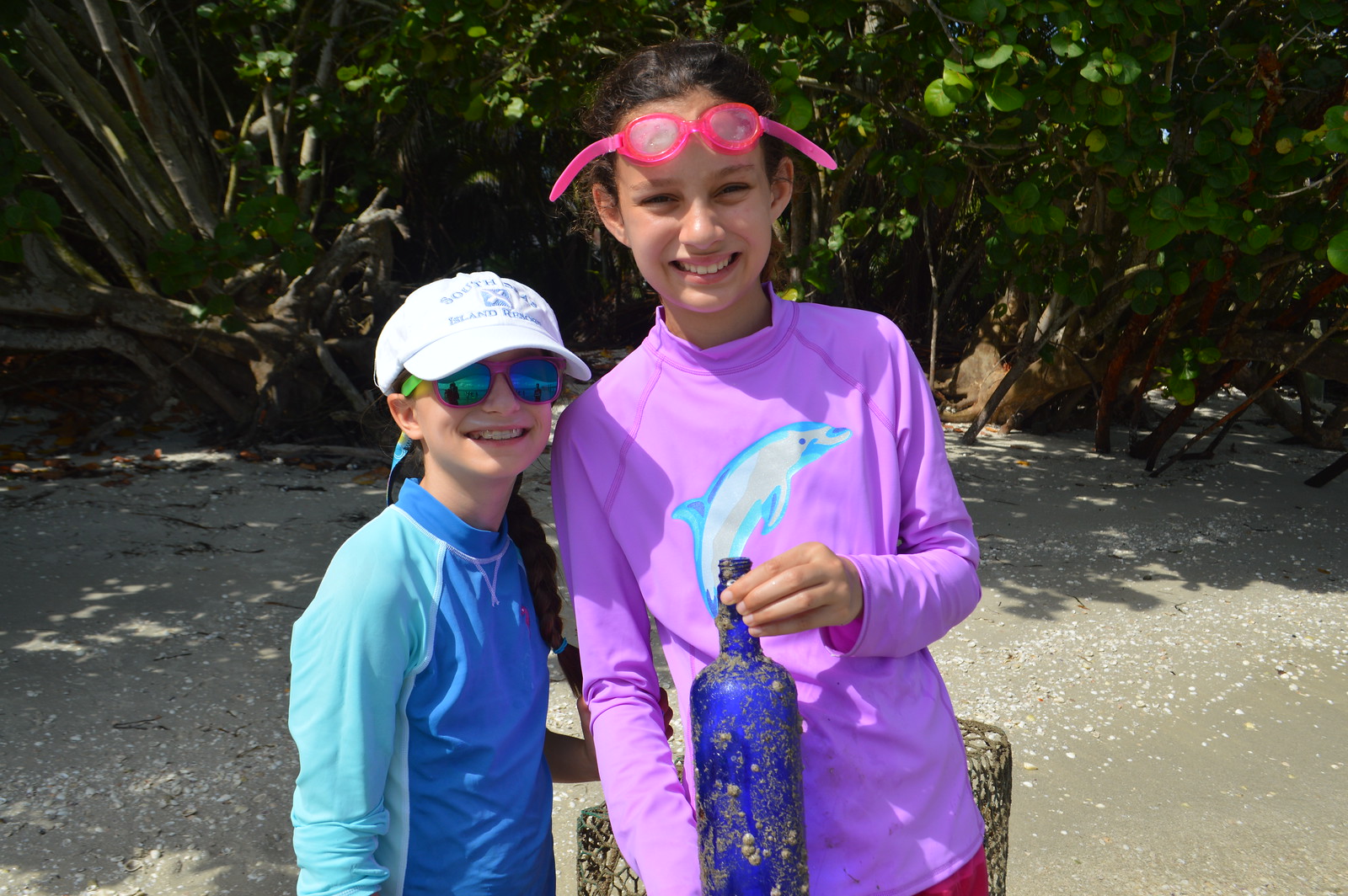 Sanibel Sea School campers sunk bottles to attract their own barnacle settlements during Stuck On You, Barnacle Week. 