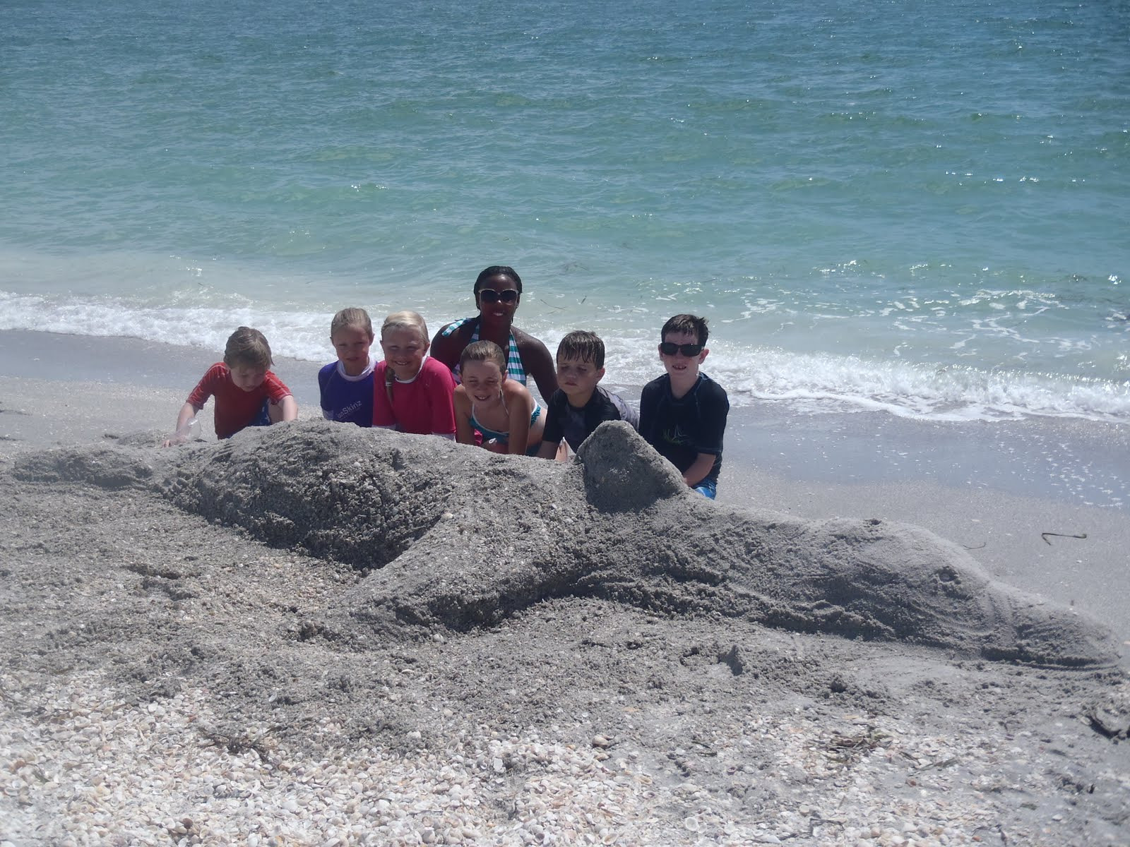 Shaniqua Gladney teaching a class about dolphins at South Seas Island Resort in July 2011. 