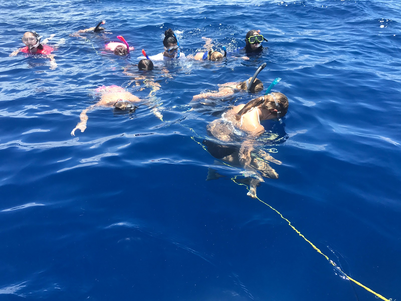 Snorkeling in the "Deep Blue", where the ocean is 450 feet deep, was a favorite activity among participants. 