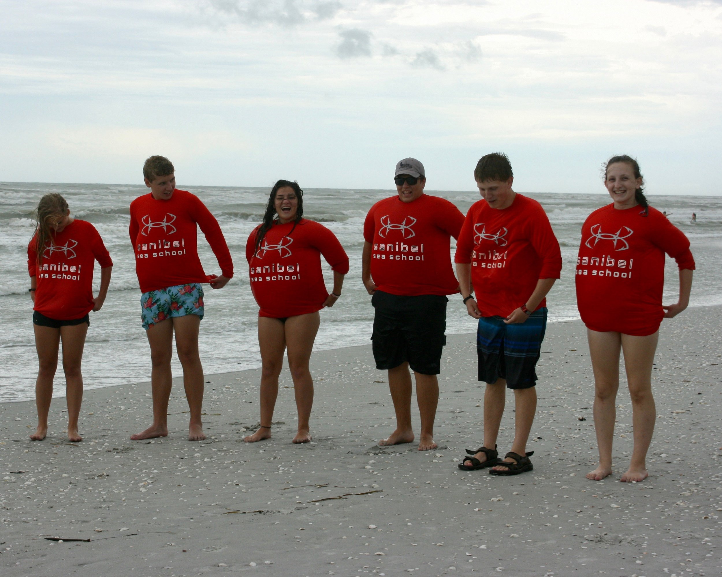 Our counselors in training demonstrated that it was a windy week on the beach. 