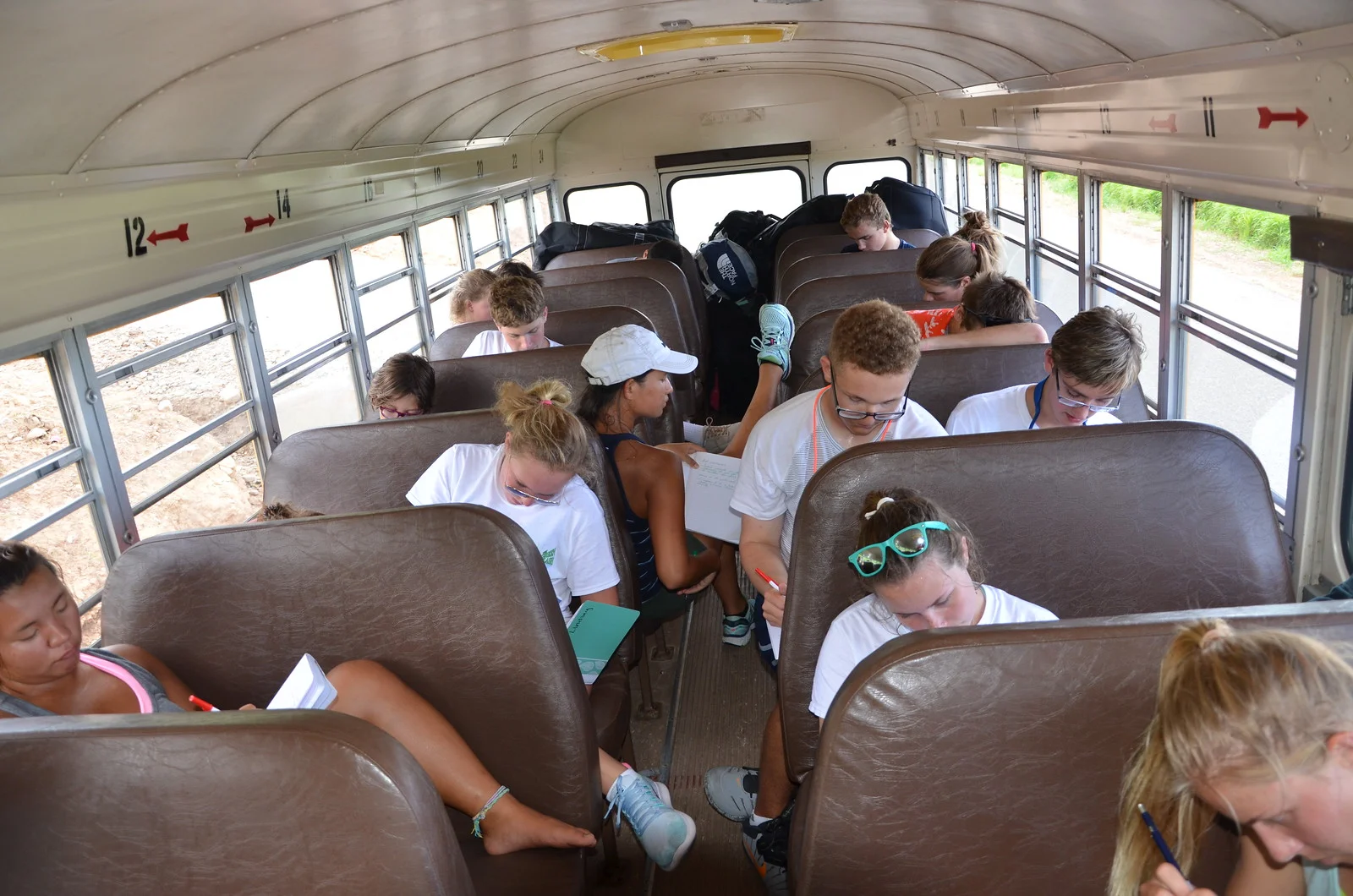 On the bus ride from Belize City to Dangriga.