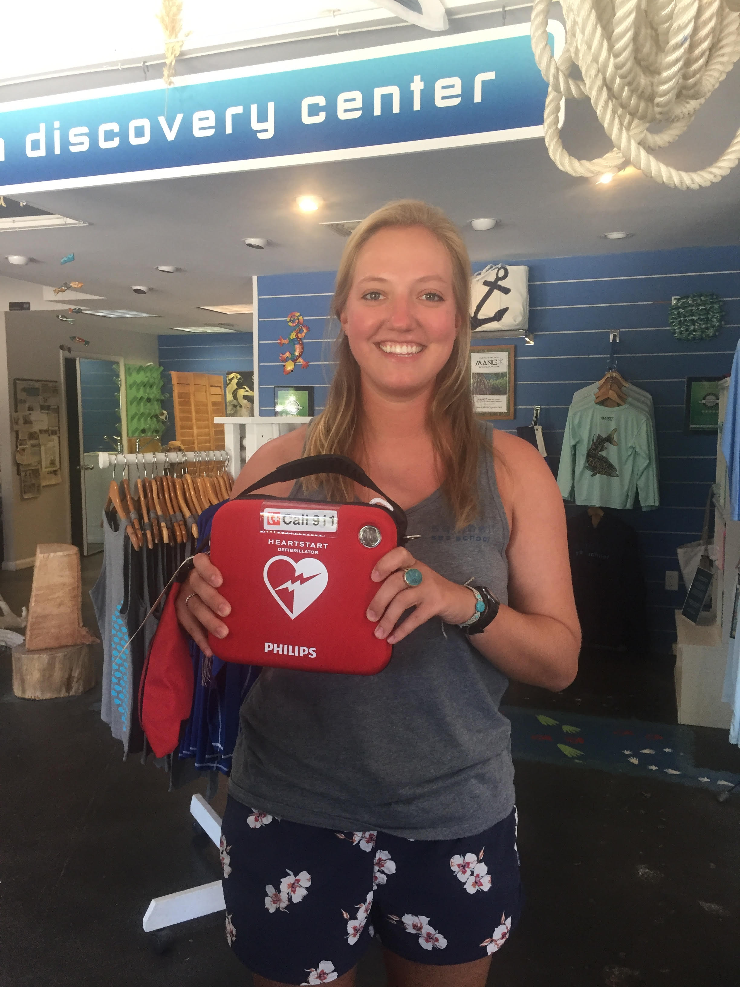 Dani Lacy teamed up with fellow marine science educators to purchase life saving technology for Sanibel Sea School's vehicles and vessels.&nbsp;