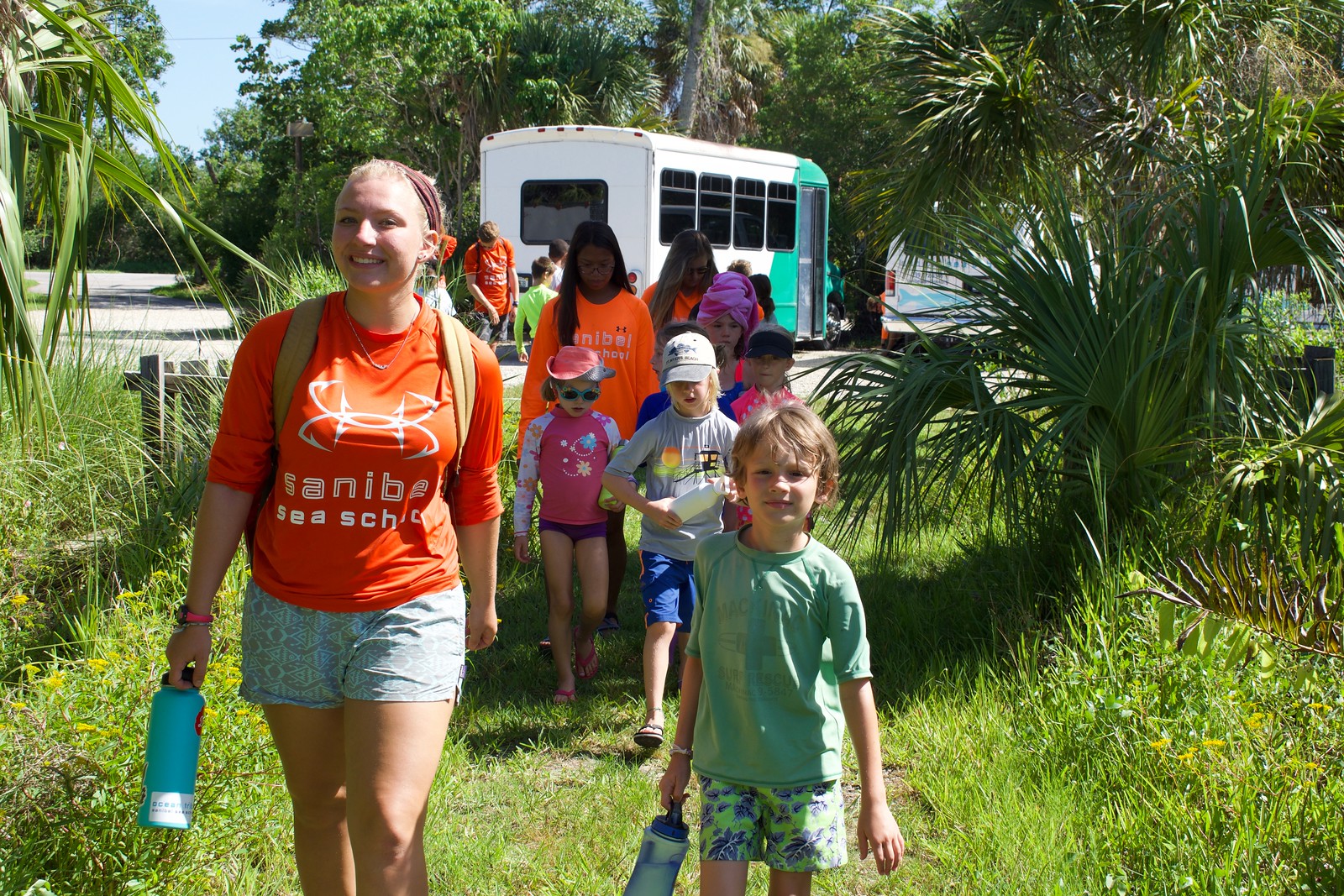 Campers explored the marsh on SCCF's land. 