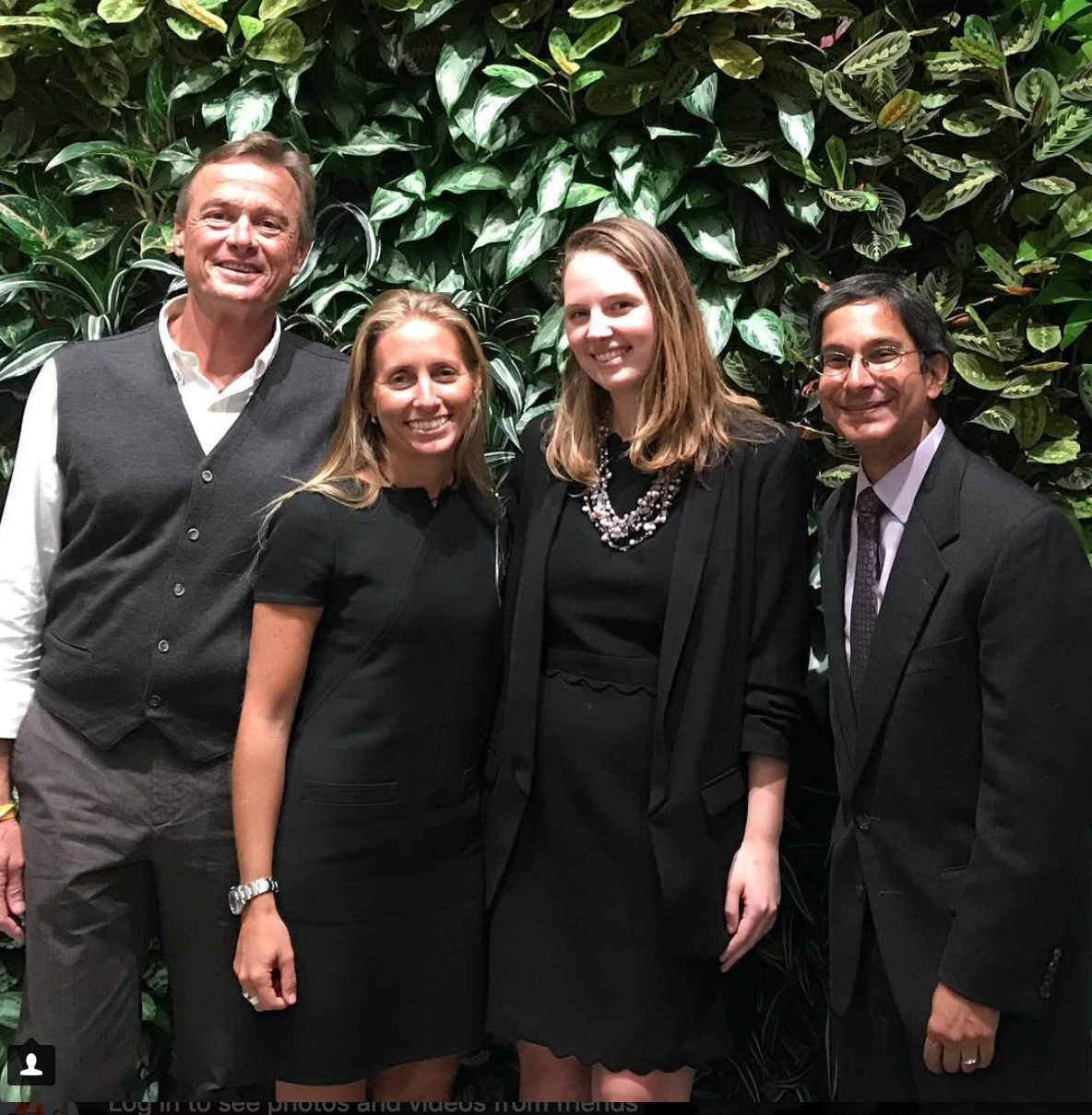 L to R: Dr. Bruce Neill, Gaelin Rosenwaks, Maddie Hickey, and Nik Khakee at an Everglades Foundation event in New York.