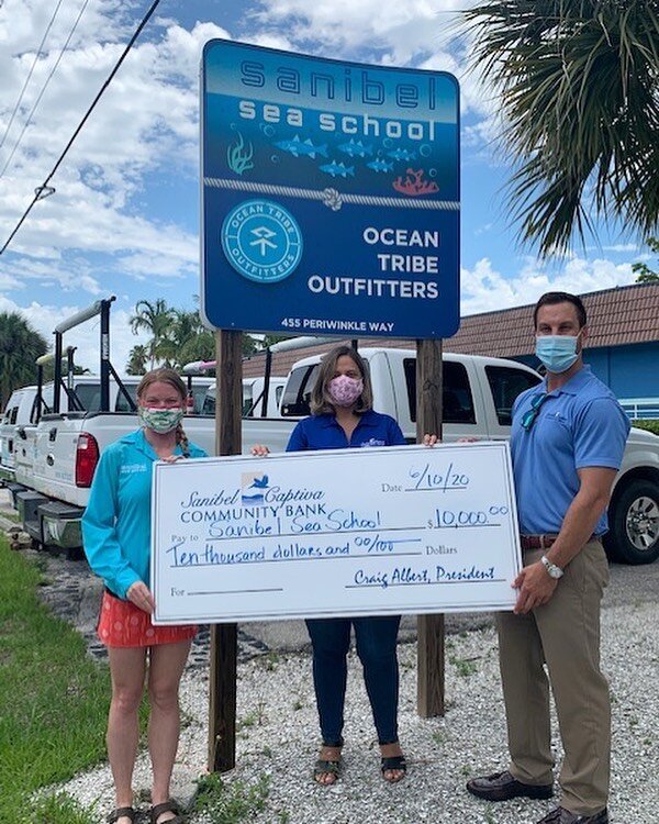 Last week, Sanibel Captiva Community Bank generously presented a donation to Sanibel Sea School in support of our scholarship and landlocked programs! We are so appreciative and thankful to have their support.