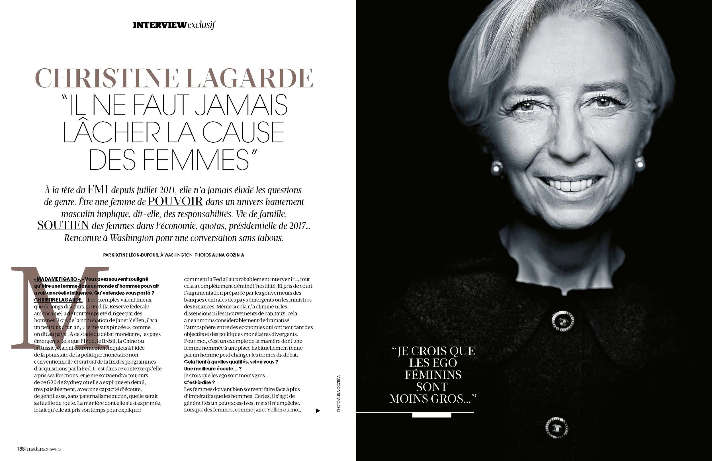 Christine Lagarde - MADAME FIGARO magazine