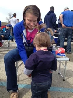 Isabella's little hair do has now been coined as "palm trees' by her grandma, Gigi! 