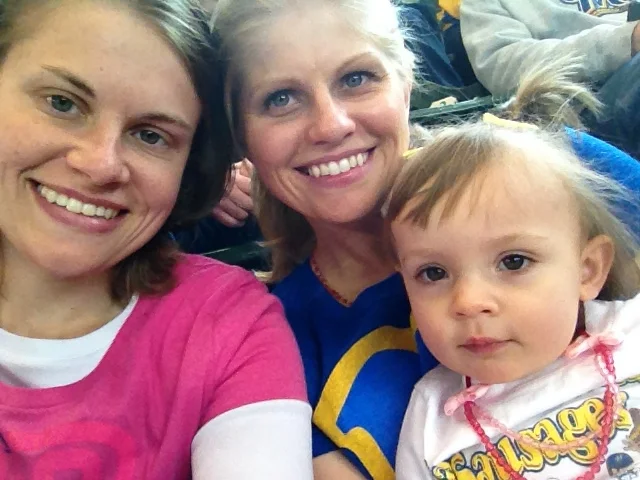 We made it inside and were ready to cheer them on!