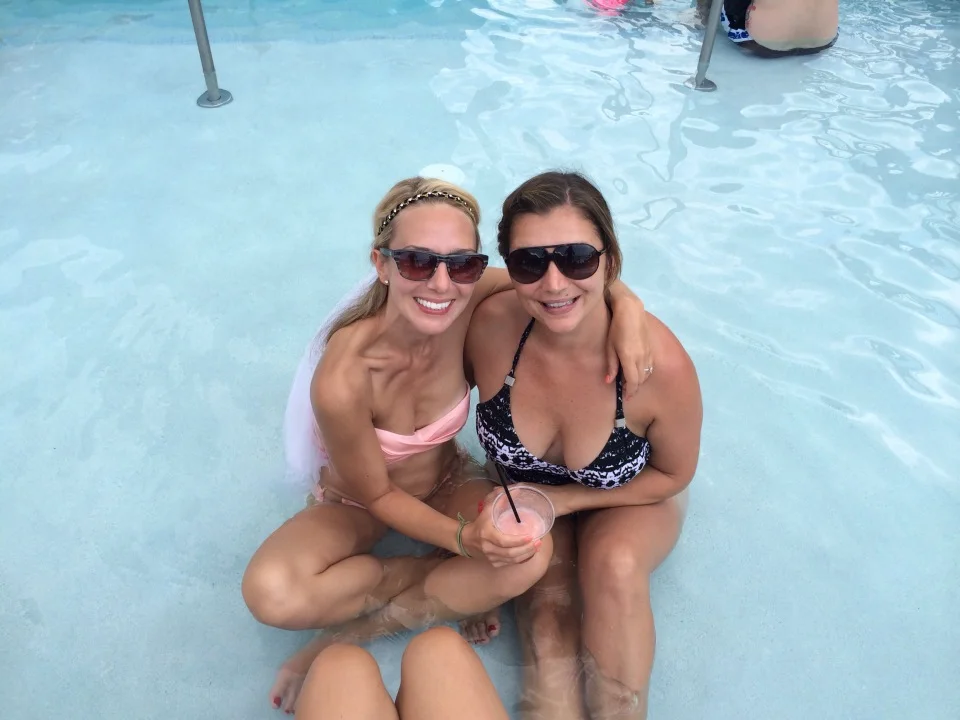 My best friend Tanya & me in the pool!
