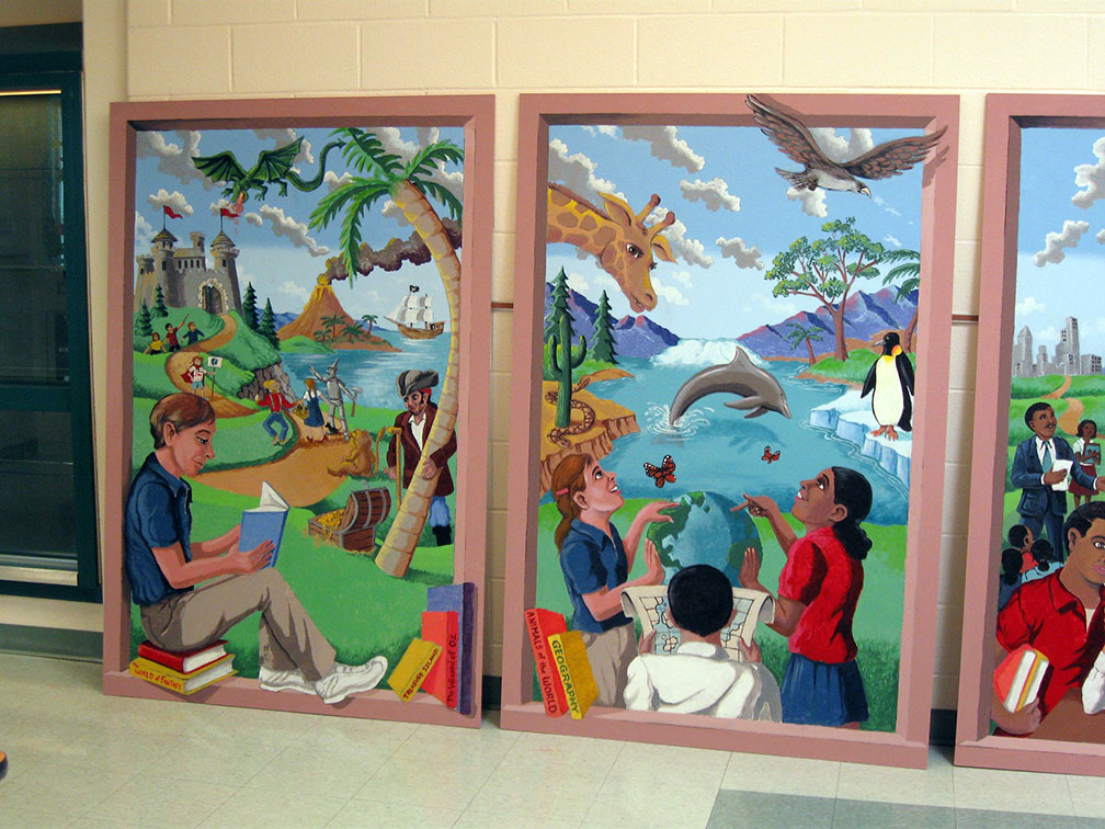 FANTASY WINDOWS - 5th grade murals