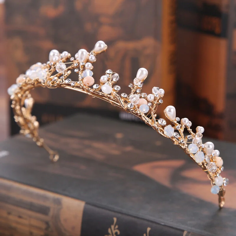 Gold Pearl Tiara — Anjeh Beauty display picture 1