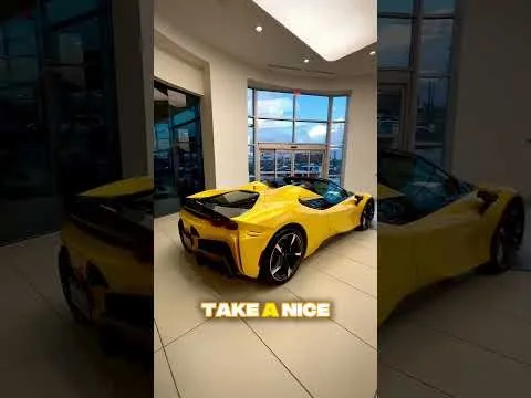 INSANE One-of-One Tailor Made Ferrari SF90 - The Yellow & Black Beast! #shorts #shortvideo