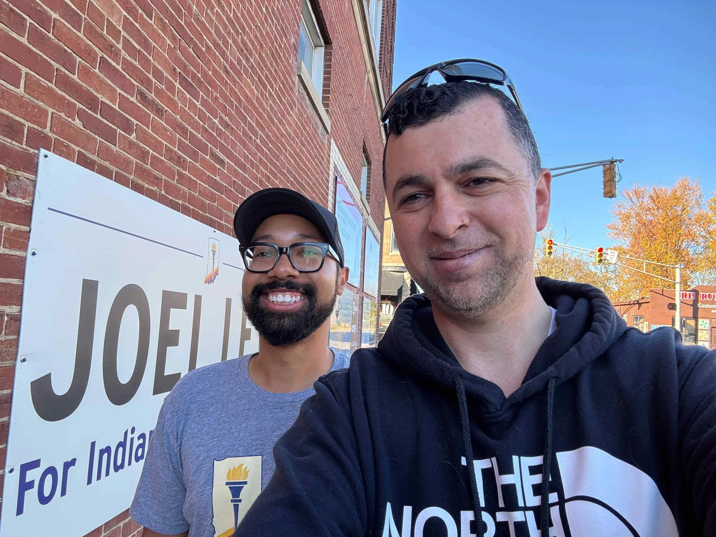 Joel Levi and Senator Fady Qaddoura Canvass together.JPEG