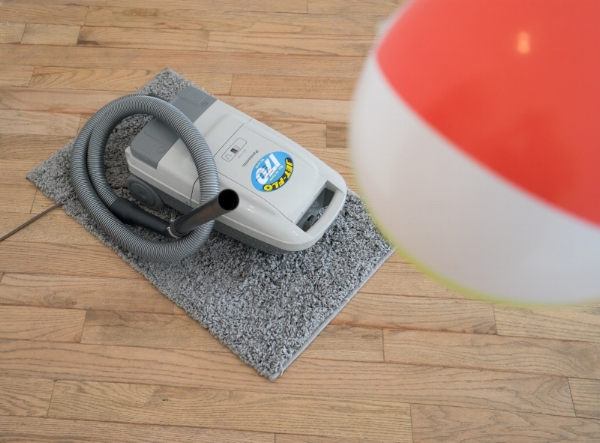 Godfrey's , 2016, vacuum, carpet, beach ball.