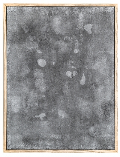 Surface 1 , 2014, heat sensitive pigment & acrylic on canvas, 18 x 22 inches.