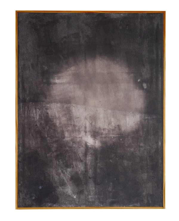 Process 1 , 2015, heat sensitive pigment & acrylic on canvas, 30 x 40 inches.