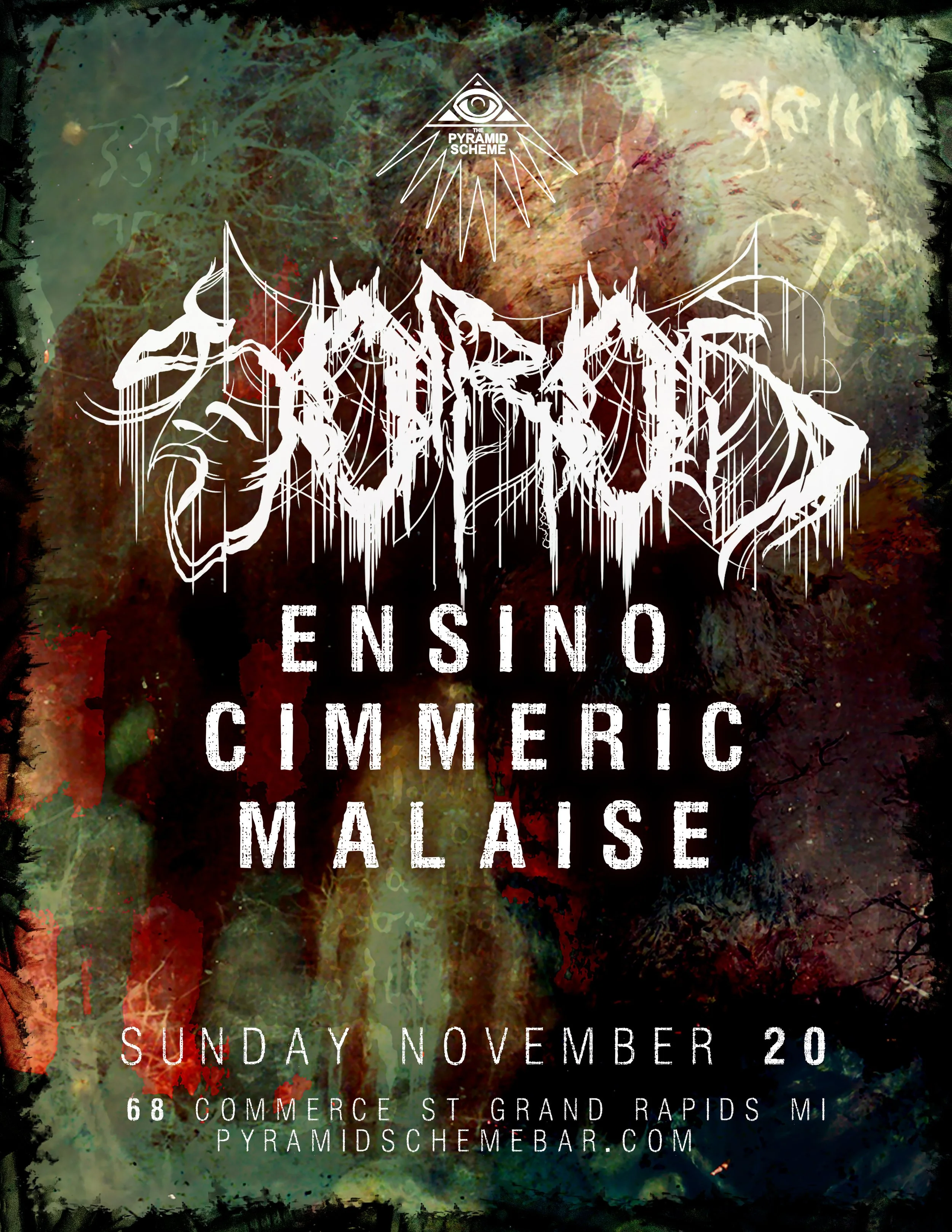 Pyramid Scheme gig poster 11/20/22