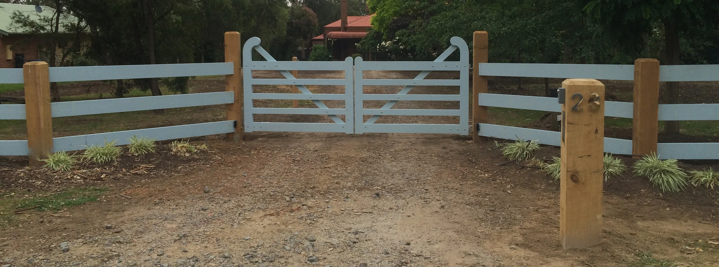 Steve decided he wanted to use design pine for the gates and fence rails, since they were to be painted.