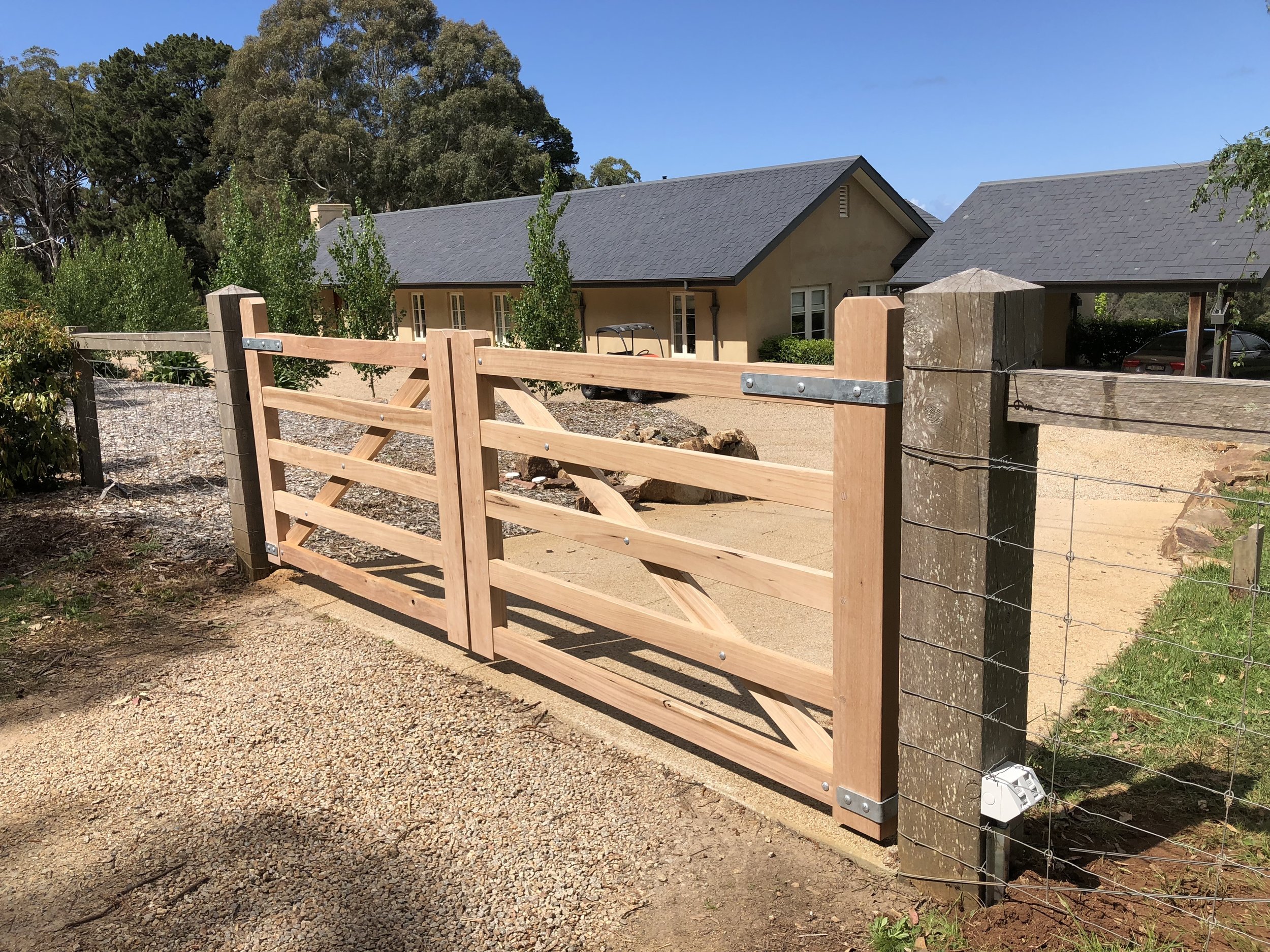 Classic 5 bar timber gates. Peninsula Timber Gates .jpg