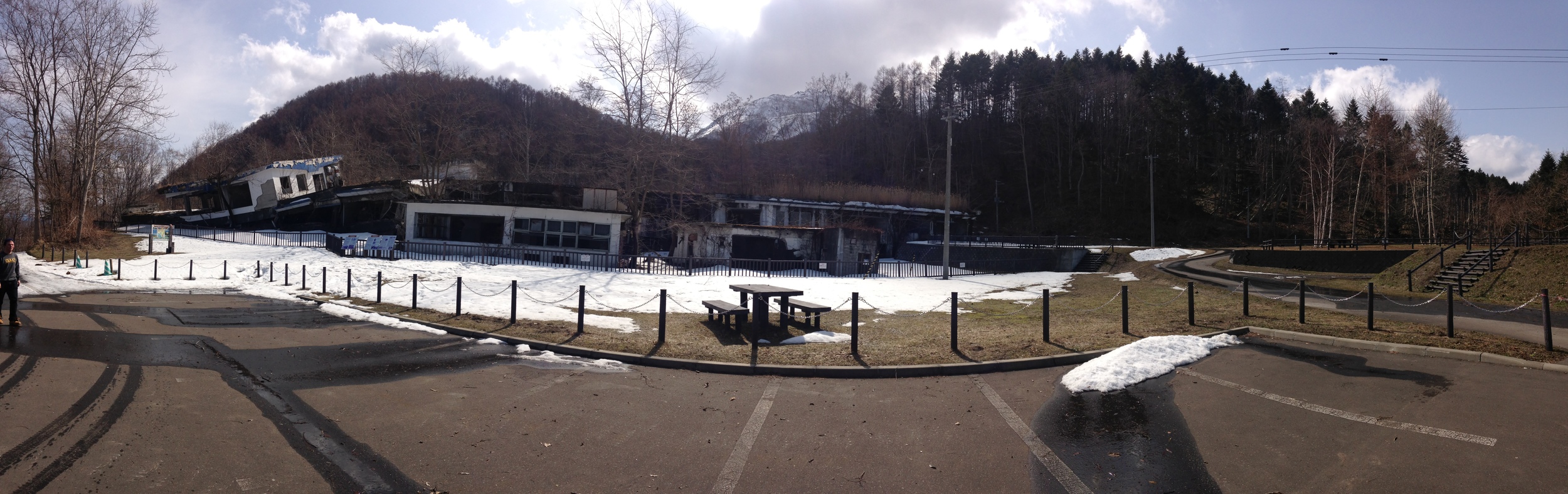 Buried mental institution after eruption in 1977