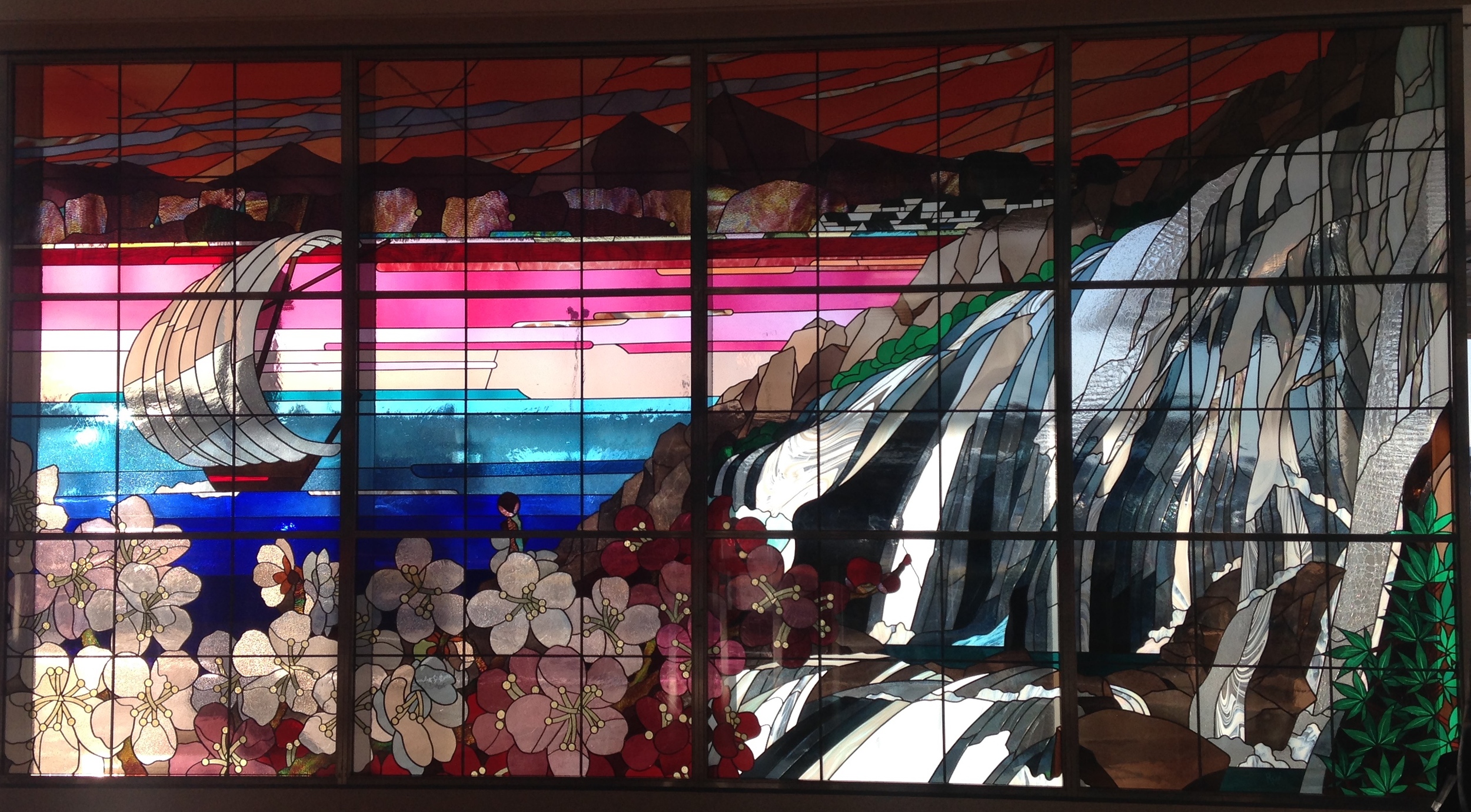 Ibaraki floor to ceiling stain glass