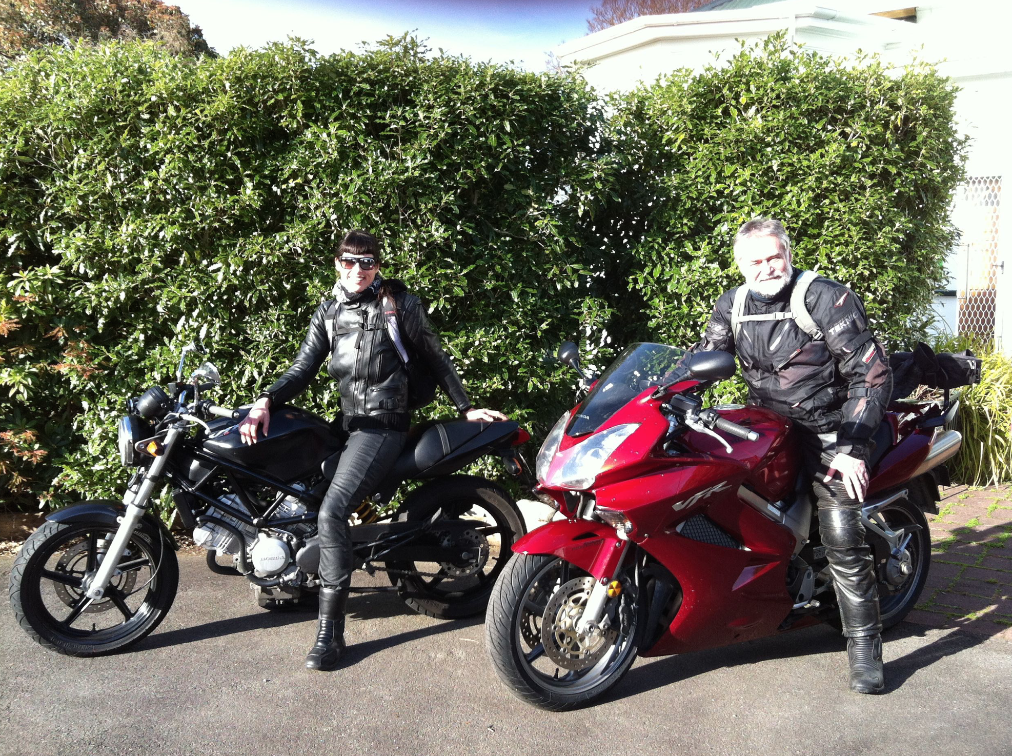 My #1 riding buddy- my Da and our old beloved Honda bikes :)