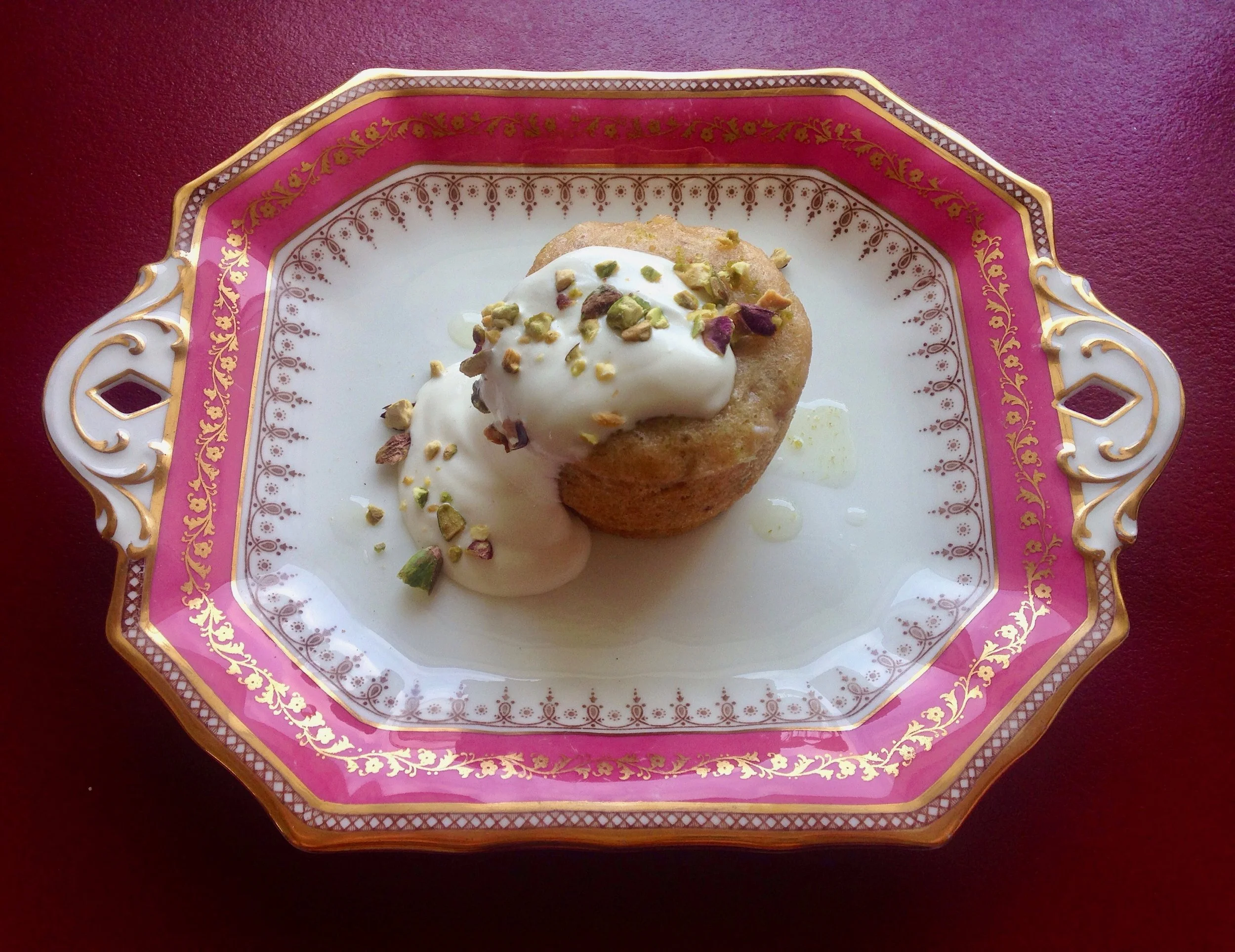 Steamed Pistachio | Banana Cake