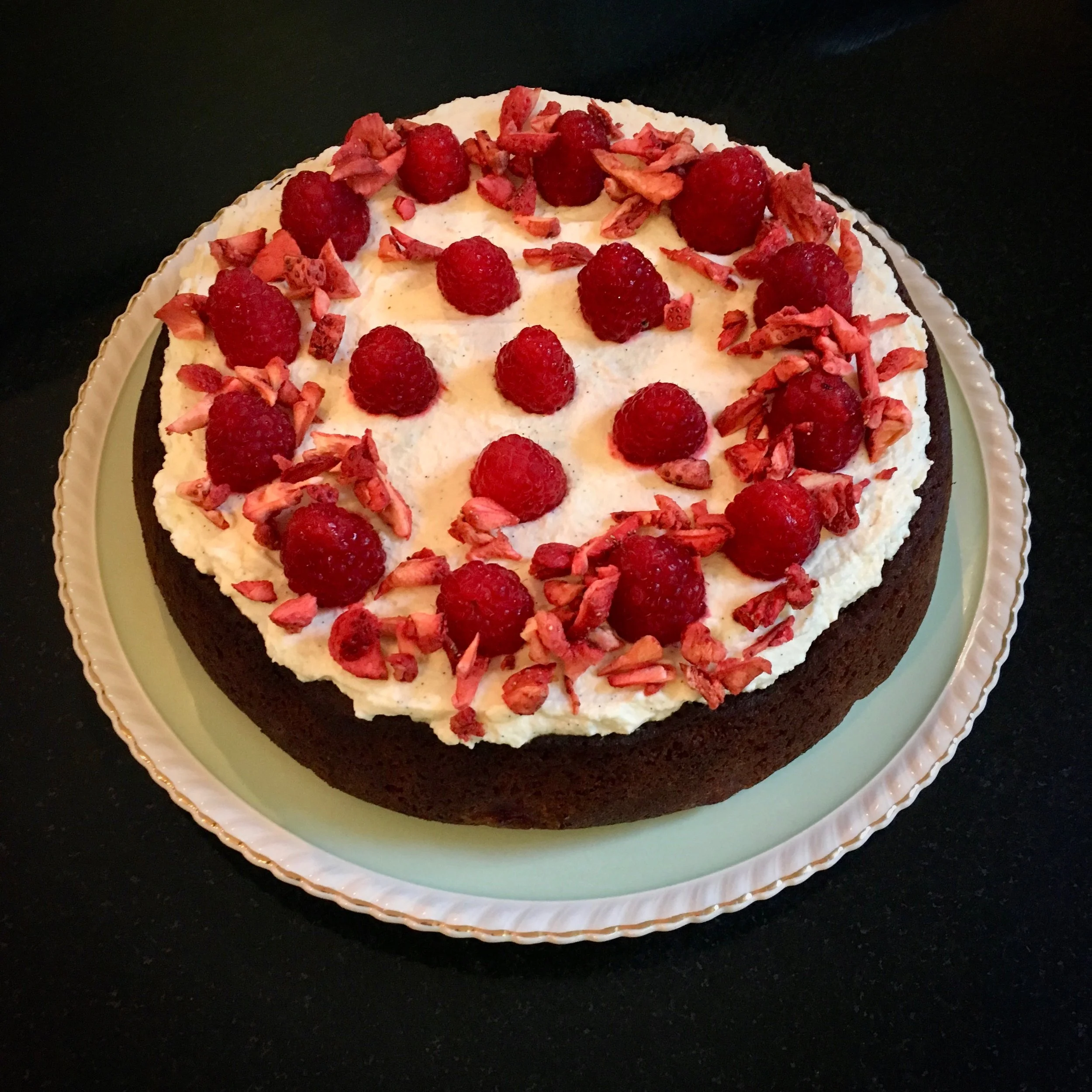 Fresh Raspberry & Rose Water Cake