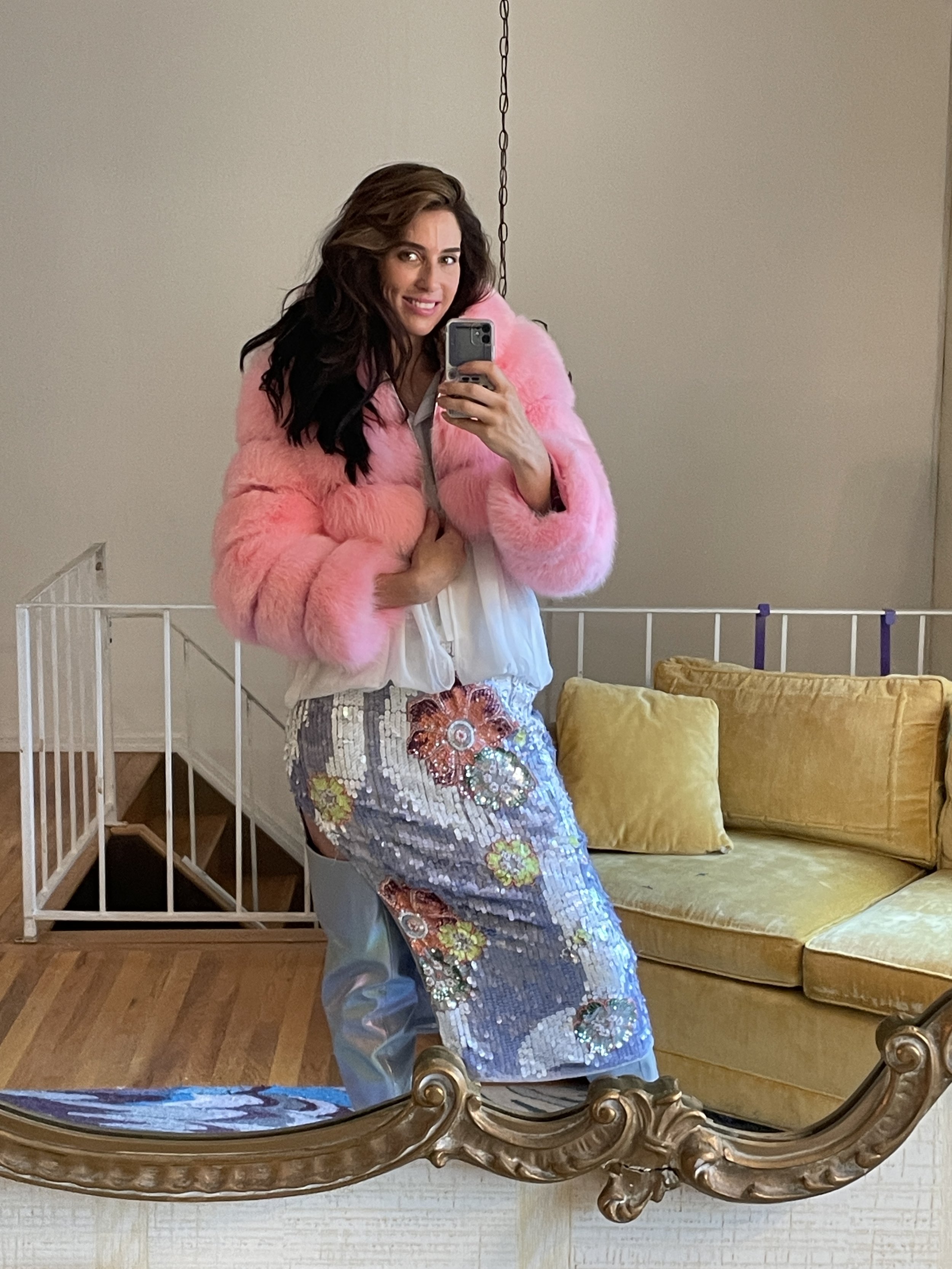 Furry by Moena Moxham - Cropped Pink Fur Jacket — Moena Moxham