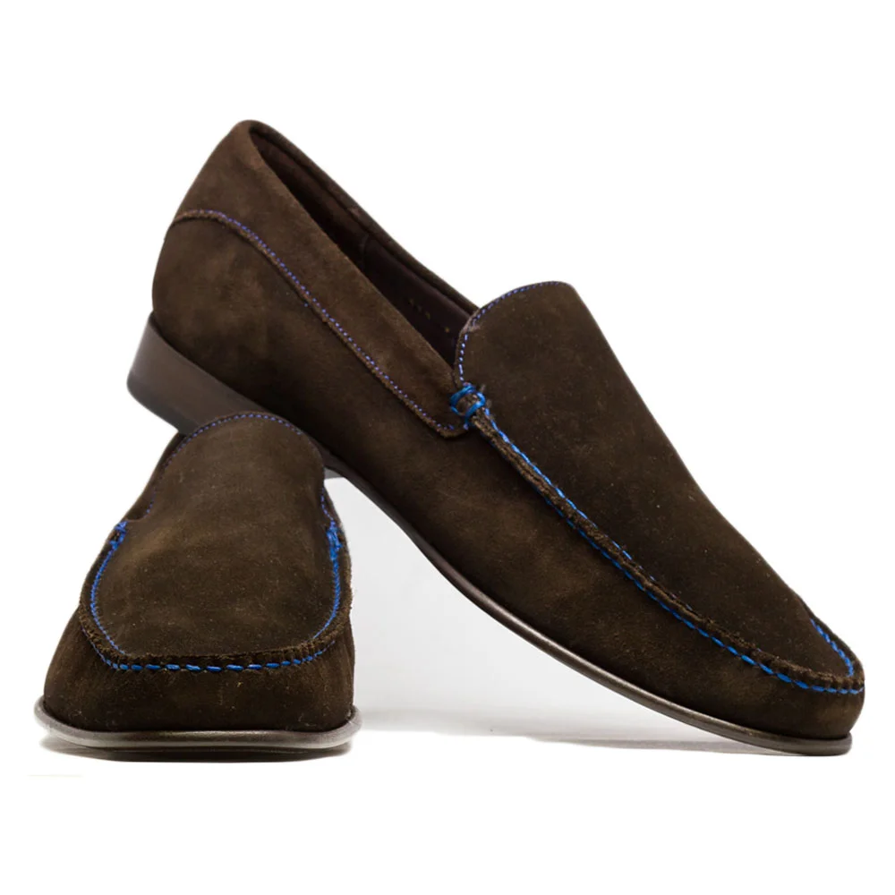 J.L. Rocha Men\'s Brown Suede Penny Loafers - Classic Slip-On Is your style ready for boat season? ??️? Spring is here  main image 3