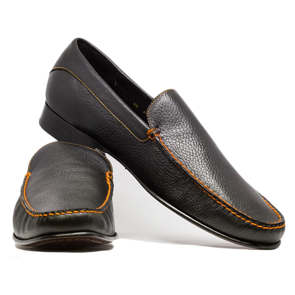 The 300-01 Black Leather Loafer Shoe  J.L. Rocha Collections