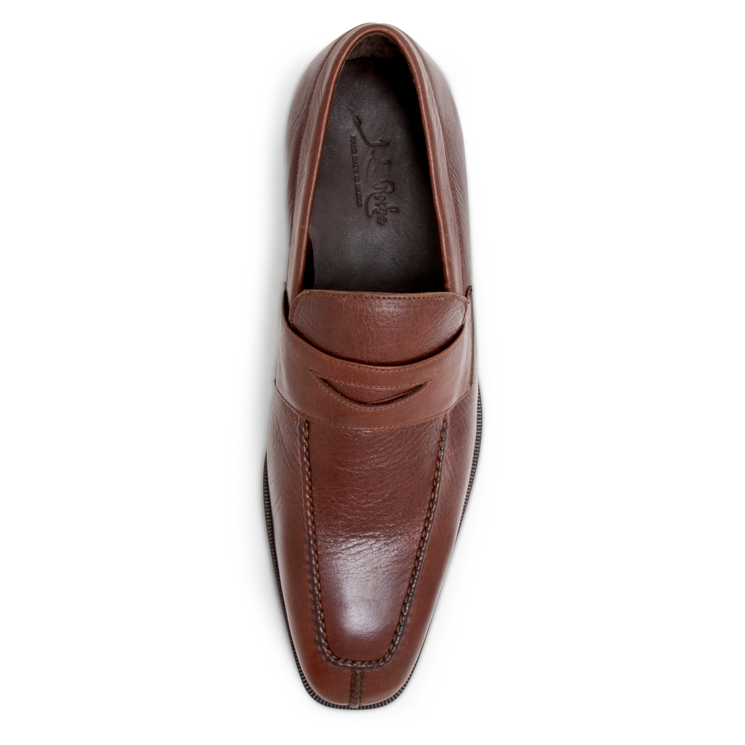 The Grasso Penny Loafer in Rosewood — J.L. Rocha Collections