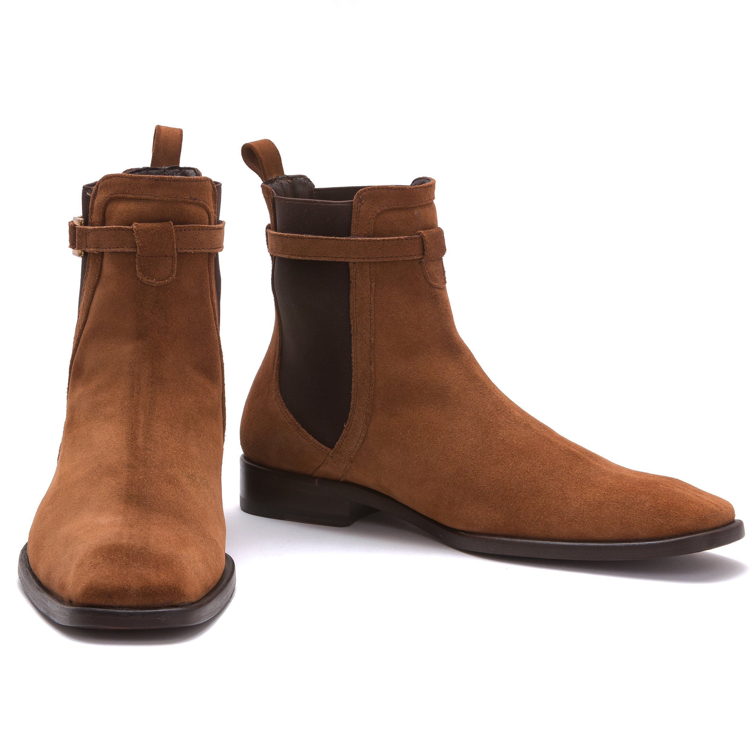212 Tobacco Suede Chelsea Boot — J.L. Rocha Collections