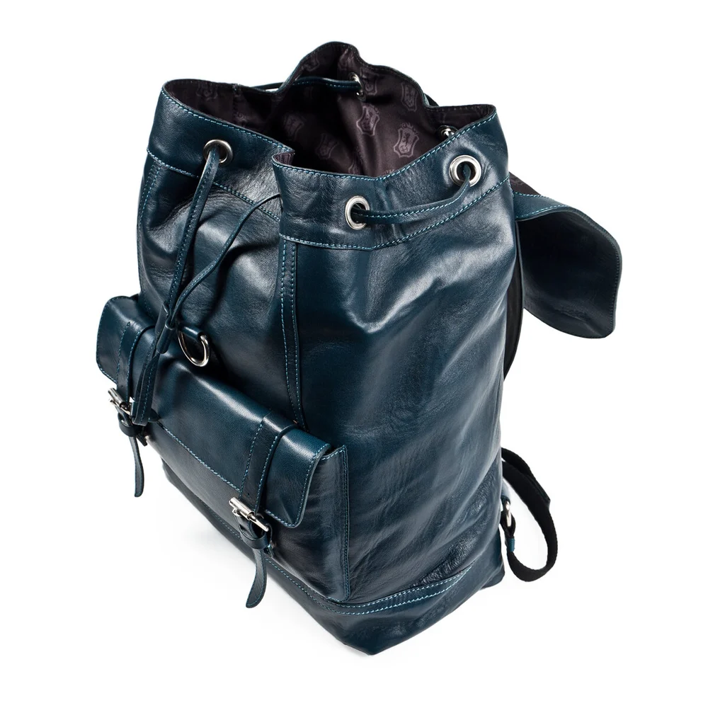 anthropologie jaylen backpack in blacj leather Amerileather Joreah Black (#1941-0) Large flap closure with a magnetic buckle snap Robert Leather Backpack | Anthropologie