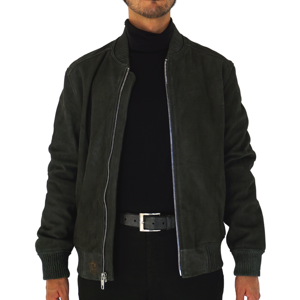The Verne Suede Trucker Jacket in Chocolate Suede — J.L. Rocha