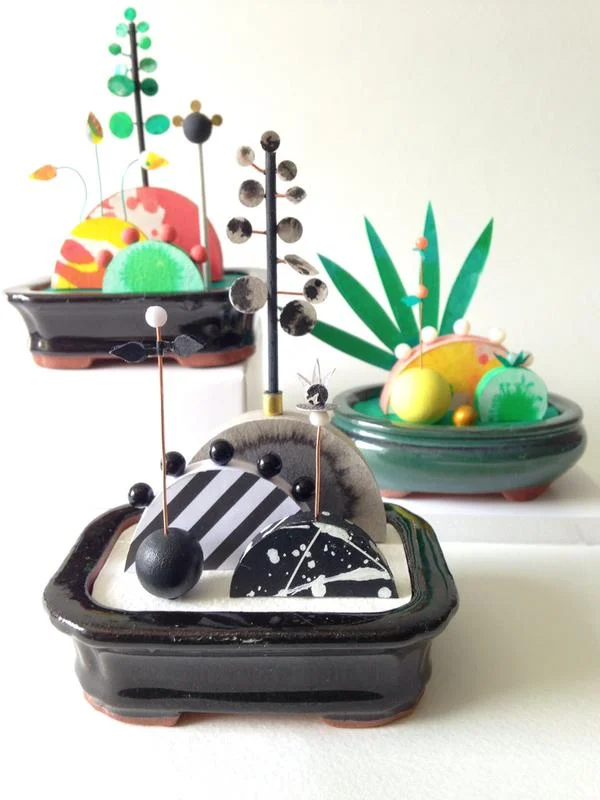 Fruiting Bodies paper cut and mixed media £84 each