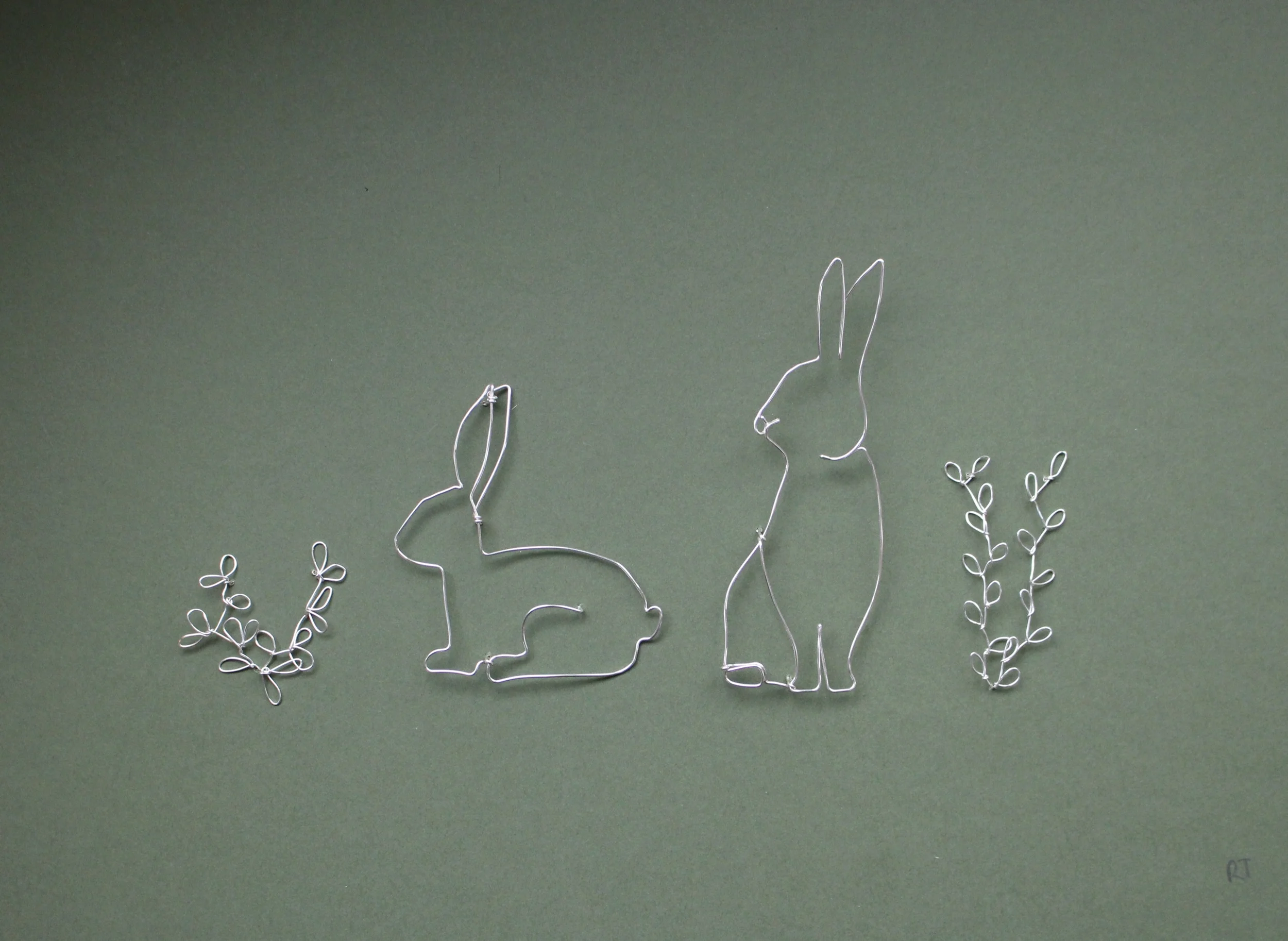 Rabbits silver plated copper wire sold