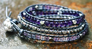 Lila Semi Precious Athena Bracelet