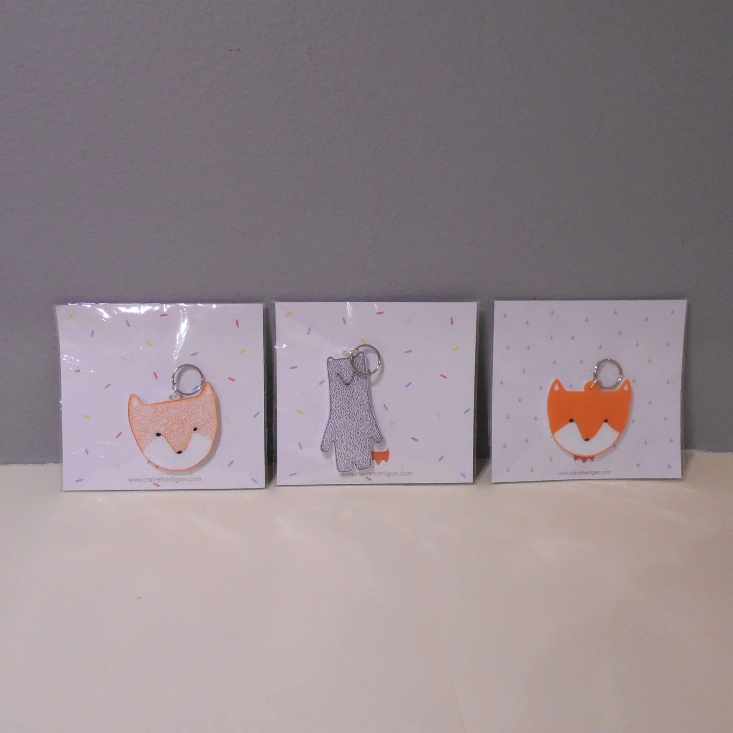 Claire Hartigan Keyrings platic £7 each
