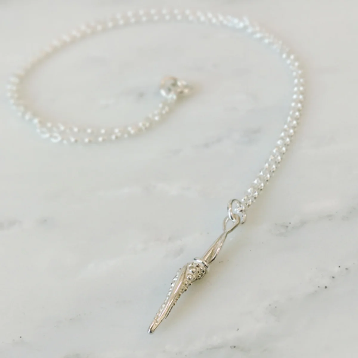 Twist Pendant 16" chain, detail 3cm long sterling silver £65