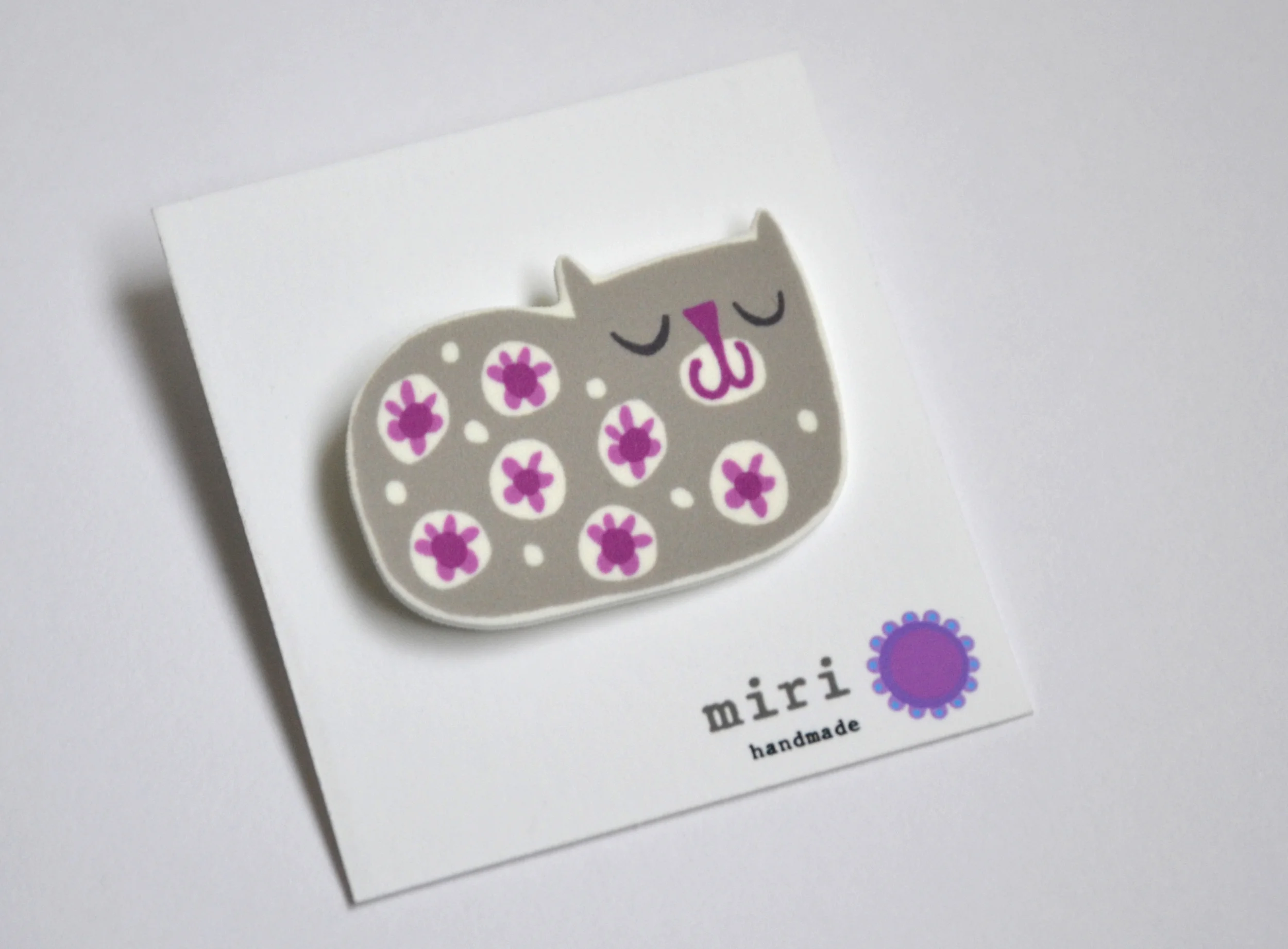 Brooch screenprinted plastic £12